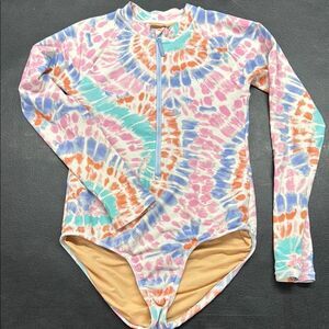 J Crew Crewcuts girls Colorful Tie-Dye Rashguard
